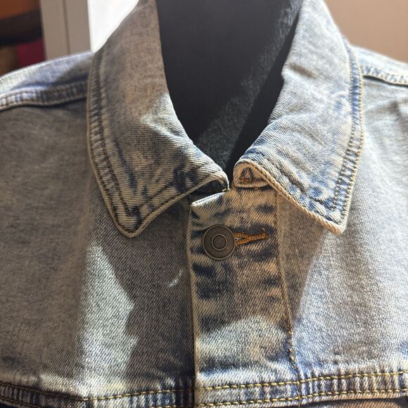 George Men's Jean Denim Jacket Light Wash Blue 2XL (50-52) New With Tags - Picture 5 of 14